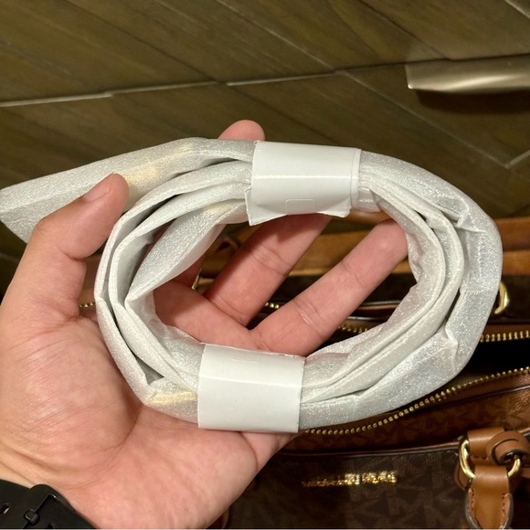 Michael Kors Austen Brown Luggage Medium Satchel Bag - Picture 12 of 14